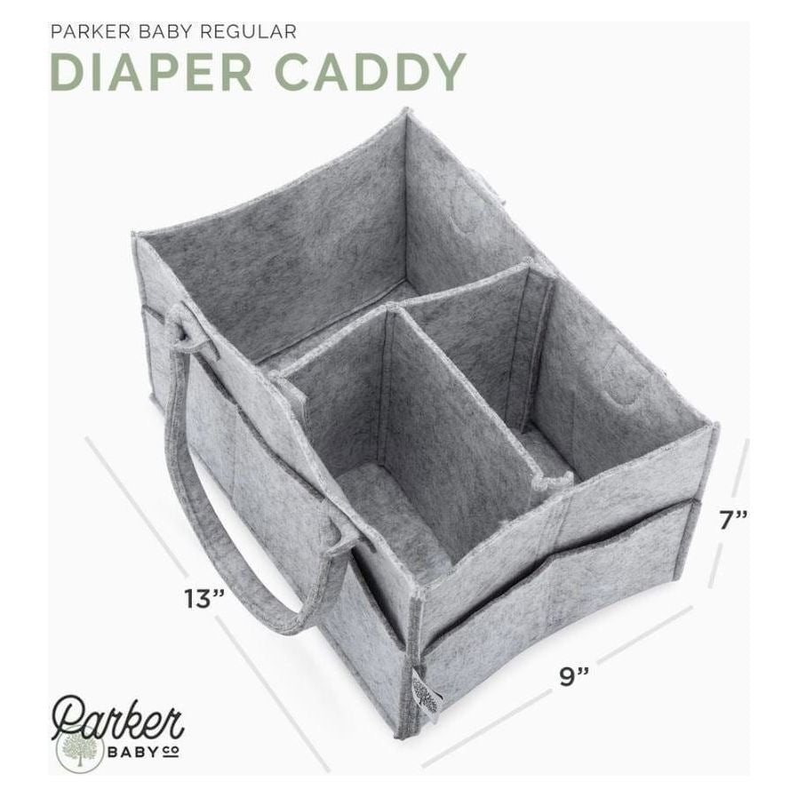 Parker Baby Company Diaper Caddy- Regular Gray Accessories & Laundry Parker Baby Co