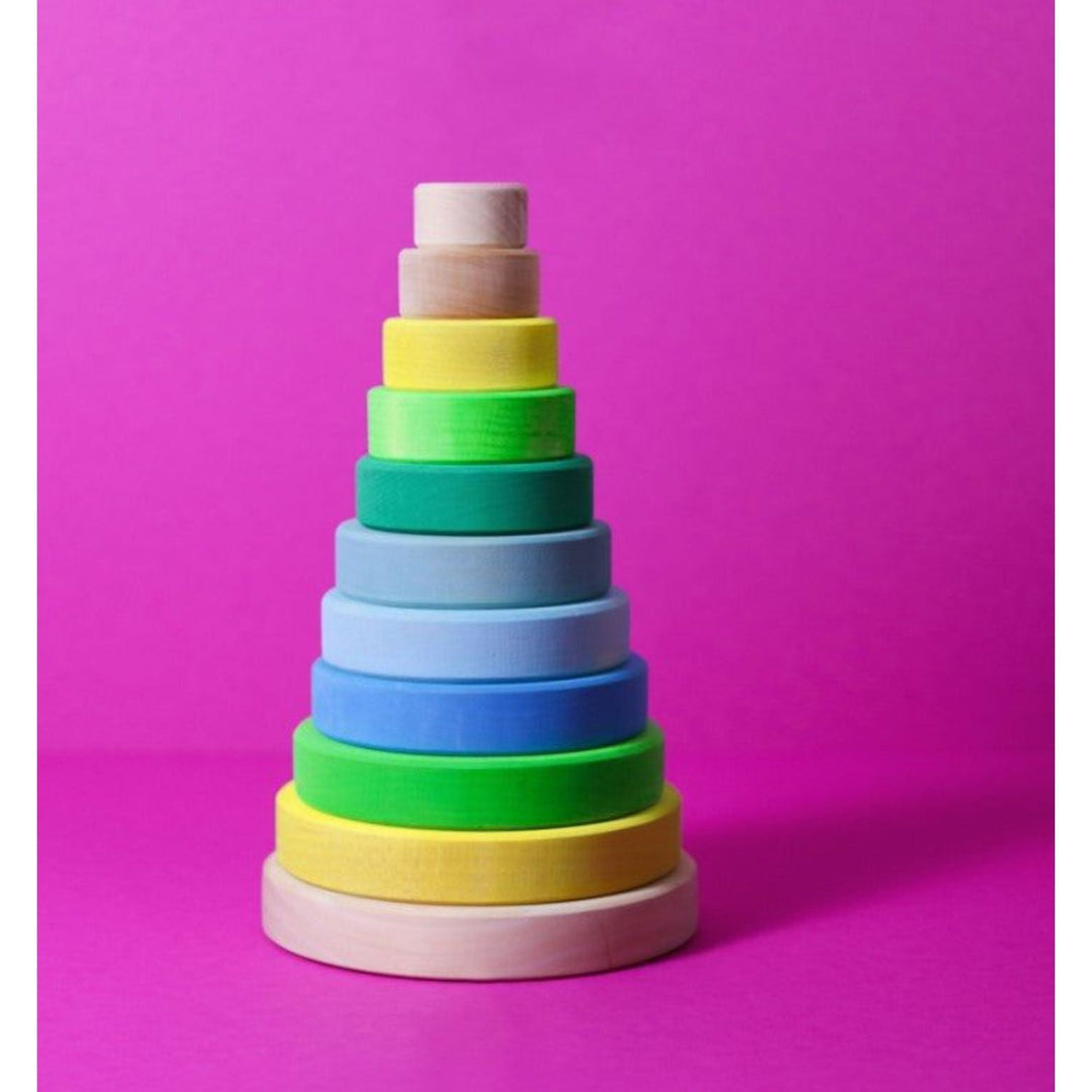 Grimm's Conical Tower Neon Green Wooden Toys Grimm's   