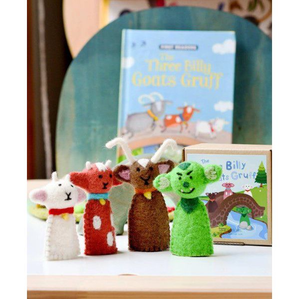 Tara Treasures Three Billy Goats Gruff, Finger Puppet Set Finger Puppet Tara Treasures