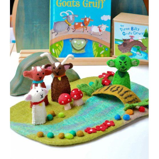 Tara Treasures Three Billy Goats Gruff, Finger Puppet Set Finger Puppet Tara Treasures