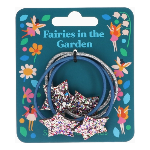 Rex London Children's- Glitter Star Hair Bands (Set of 4) - Fairies in the Garden Accessory Rex London   