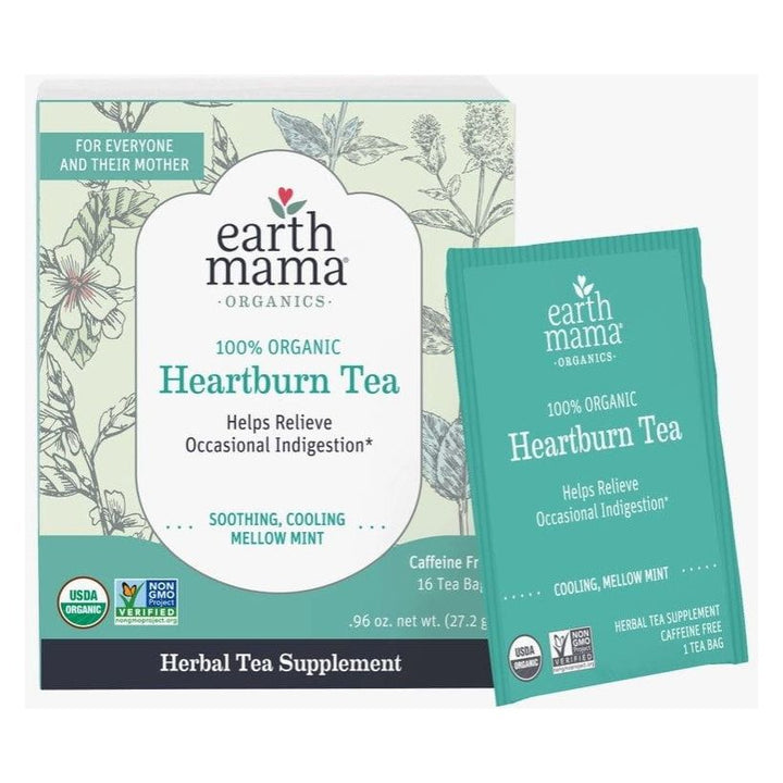 Earth Mama Organics Heartburn Tea Supplements & Remedies Earth Mama Organics   