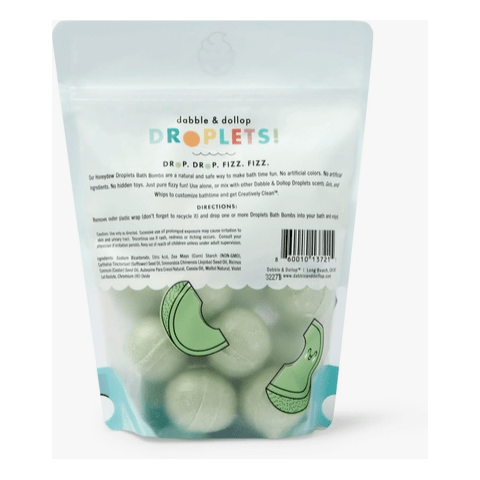 Dabble & Dollop 100% Natural Bath Bombs - Honeydew Melon Natural Toiletries Dabble & Dollop   