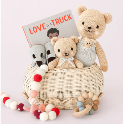 Cuddle + Kind Baby Honey Bear - Robin’s Egg Blue Baby Animal Collection Cuddle + Kind