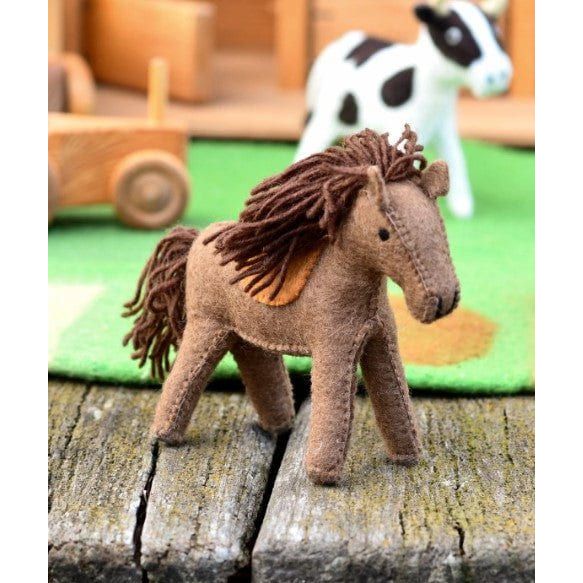 Tara Treasures Felt Horse Farm Animal Toy Felt Toy Tara Treasures