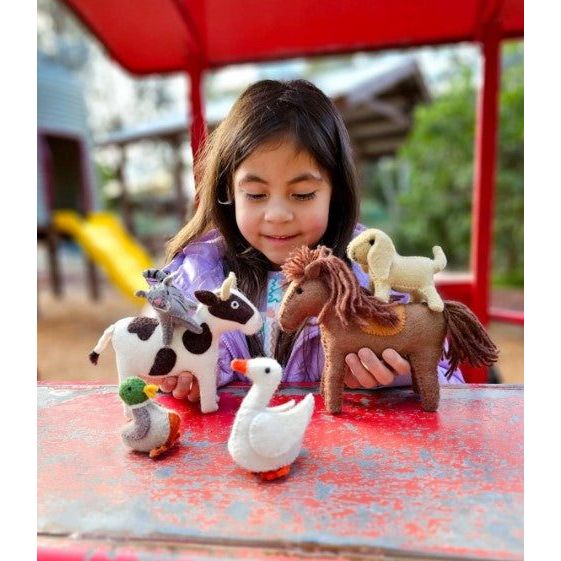 Tara Treasures Felt Horse Farm Animal Toy Felt Toy Tara Treasures