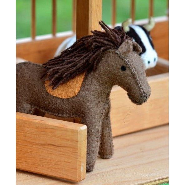 Tara Treasures Felt Horse Farm Animal Toy Felt Toy Tara Treasures
