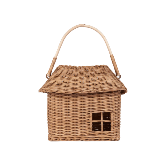 Olli Ella Rattan Hutch Basket- Large Dollhouses and Access. Olliella   