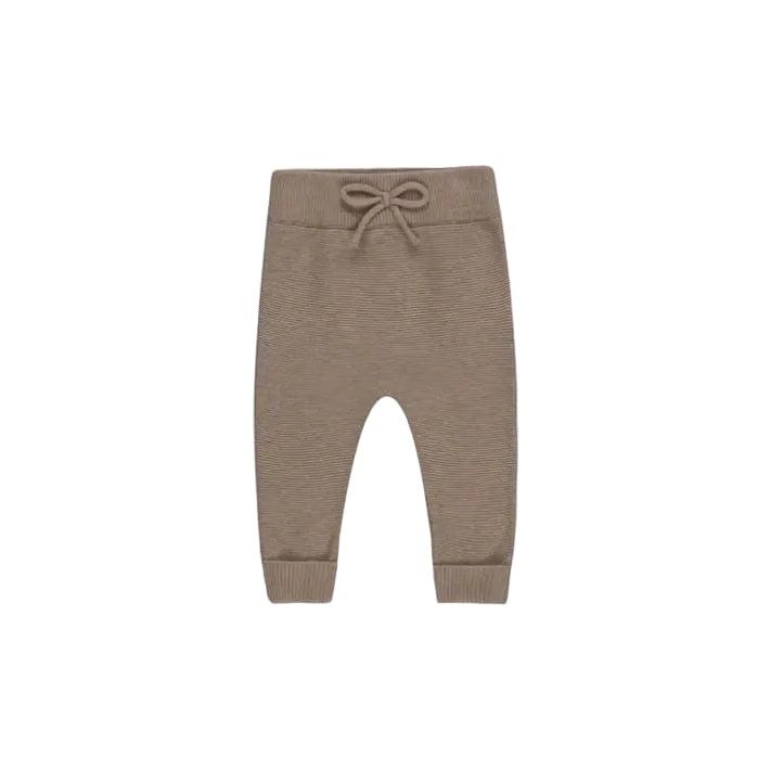 Quincy Mae Essentials Bailey Knit Pant Heathered Mocha Tops & Bottoms Quincy Mae