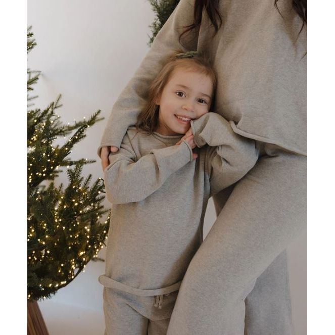 Forever French Knit Pant Set - Grey