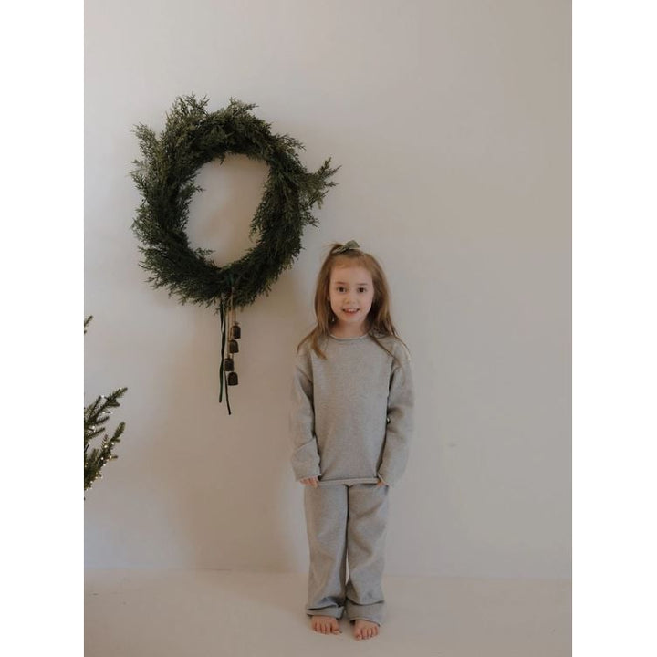 Forever French Knit Pant Set - Grey