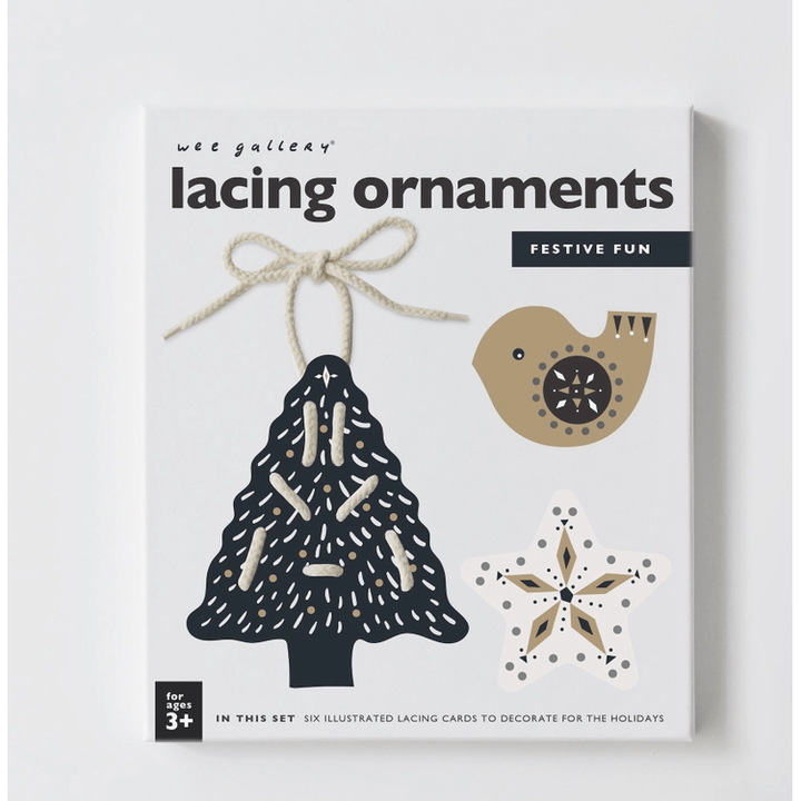 Wee Gallery Festive Fun Lacing Ornaments Puzzle and Educational Wee Gallery   