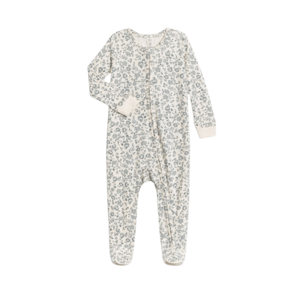 Colored Organics Peyton Footed Sleeper- Lena Floral / Mist Footie Colored Organics   