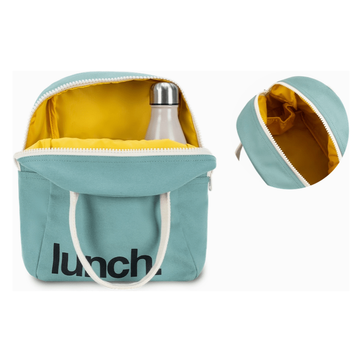 Fluf Zipper Lunch Bag -  ‘Lunch’ Teal  Fluf   