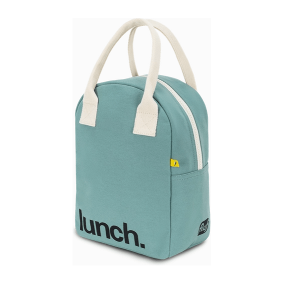 Fluf Zipper Lunch Bag -  ‘Lunch’ Teal  Fluf   