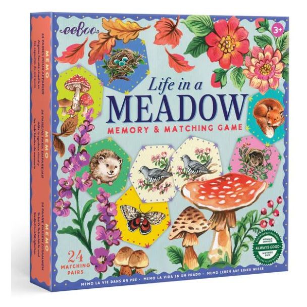 eeBoo Life in a Meadow Matching Game Puzzles & Mazes eeBoo