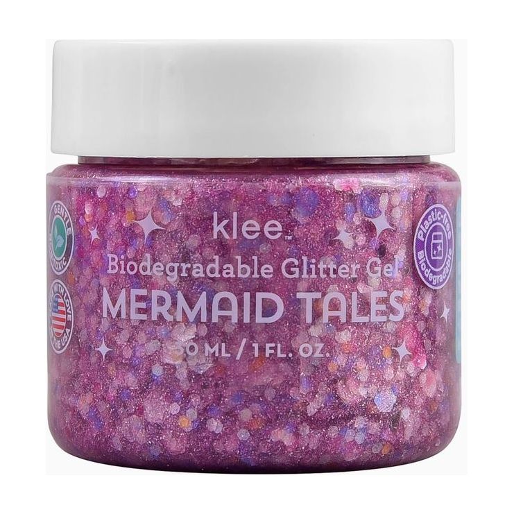 Klee Naturals Mermaid Paradise - Klee Biodegradable Glitter Gel 4PC Set Natural Toiletries Klee Naturals   