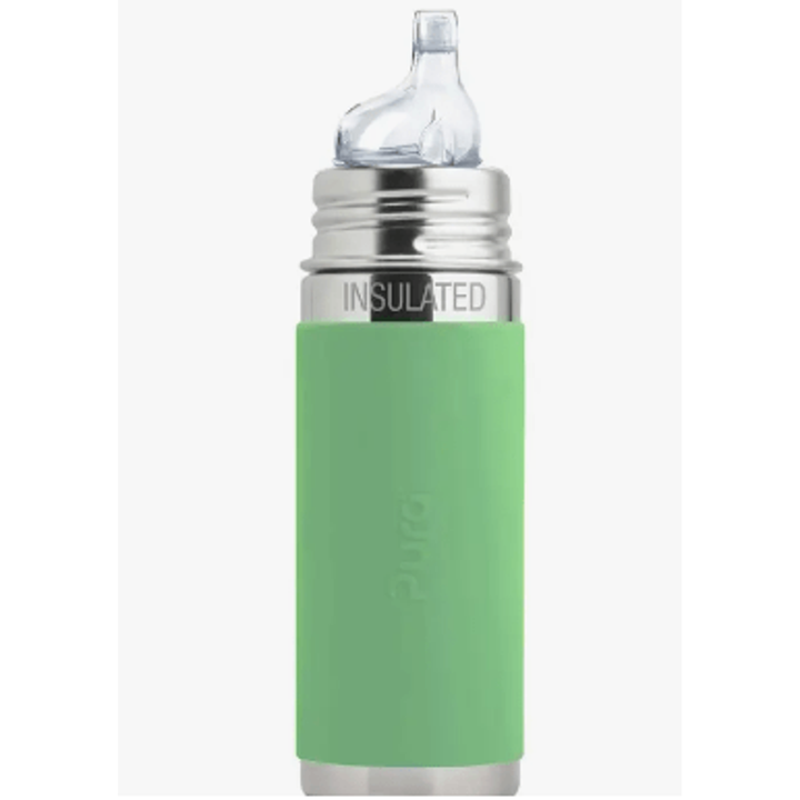 Pura Insulated Sippy Cup w/ Sleeve - Moss Bottles & Sippies Pura Stainless   