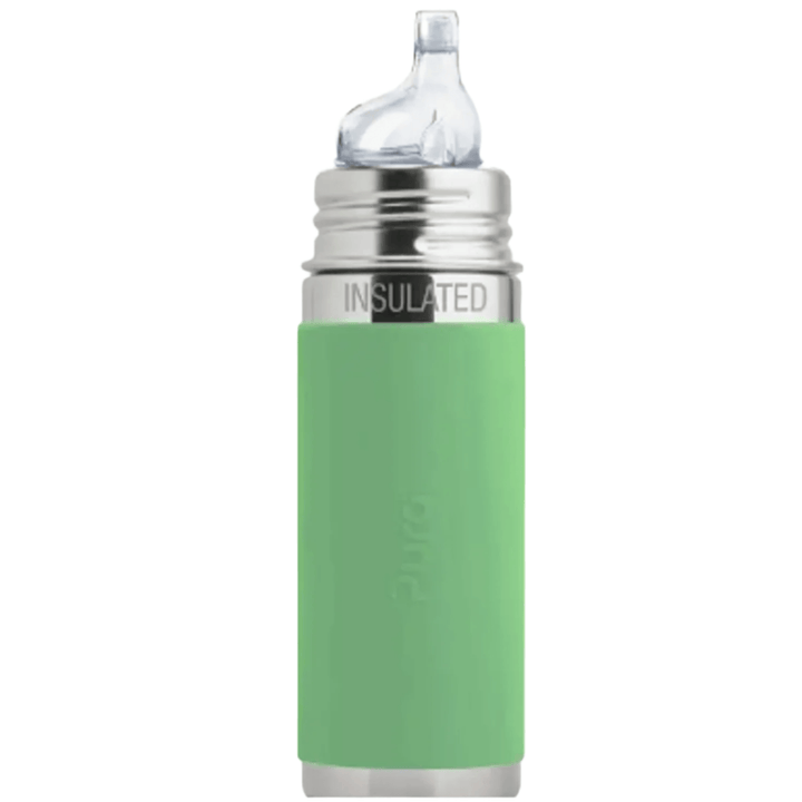 Pura Insulated Sippy Cup w/ Sleeve Bottles &amp; Sippies Pura Stainless Moss