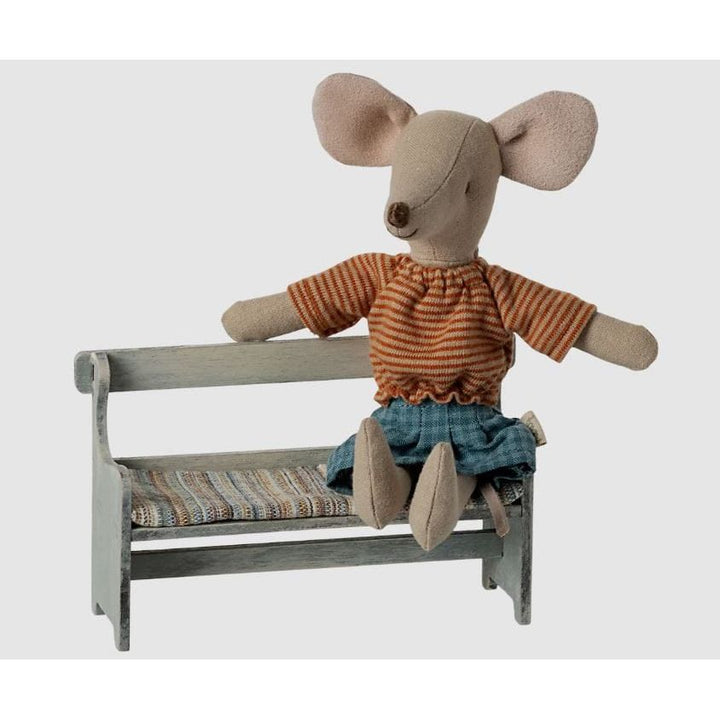Maileg Bench, Mouse -Vintage Off White Dollhouses and Access. Maileg