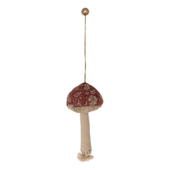 Maileg Mushroom Ornament, Blossom 3 assorted Dollhouses and Access. Maileg Red  