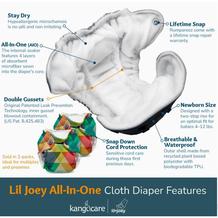 Kanga Care Lil Joey Newborn Cloth Diaper (2pk) Cloth Diaper Kanga Care
