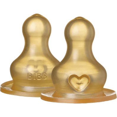 Bibs Glass Bottle Nipple Replacement- 2 Pack Bottles & Sippies BIBS USA Slow Flow  