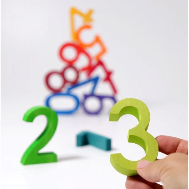Grimm's Building Set Numbers Sorting & Stacking Toys Grimm's