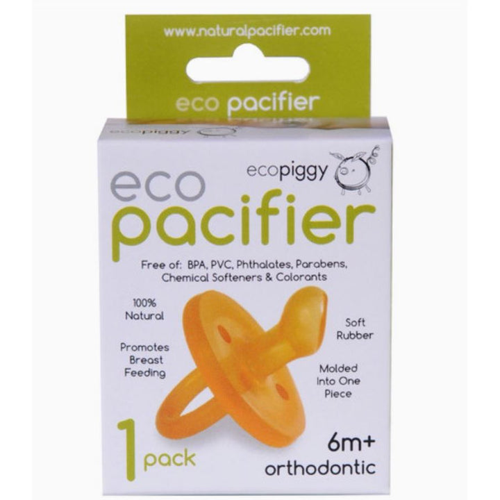 Ecopiggy Natural Rubber Pacifier - Orthodontic Ecopacifier Pacifiers and Teething Calmies