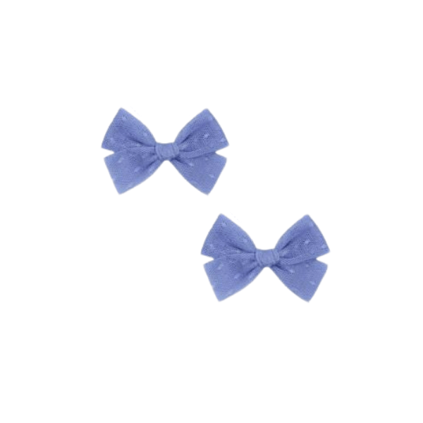Lou Lou & Company Tulle Bow Clips - Pigtail Set Hair clip Lou Lou & Company Periwinkle  
