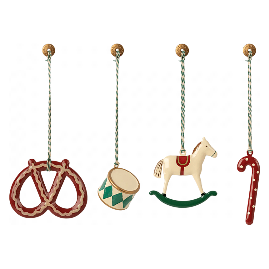 Maileg Metal Ornament Set- Peter's Christmas Dollhouses and Access. Maileg   