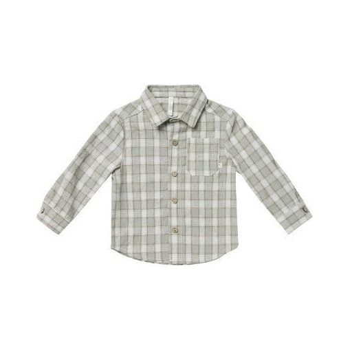 Rylee + Cru Collared Shirt - Pewter Plaid Tops & Bottoms Rylee + Cru   