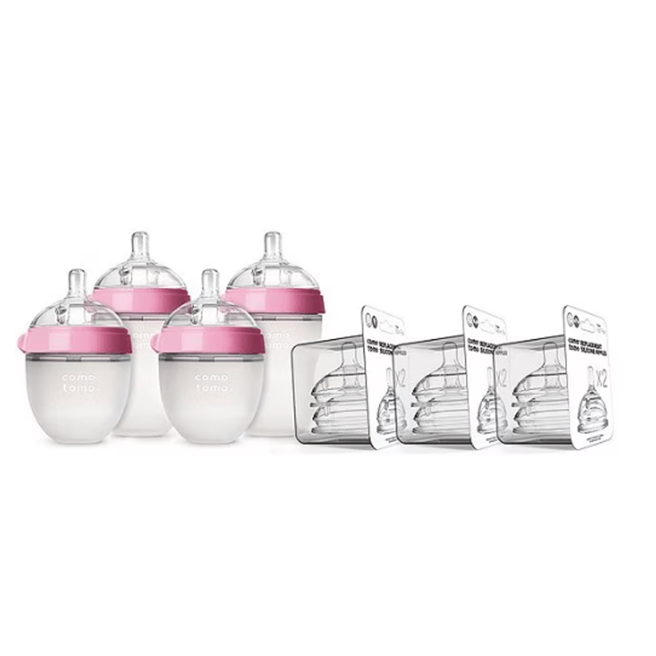 Comotomo Baby Bottle Bundle - Pink Bottles & Sippies Comotomo   