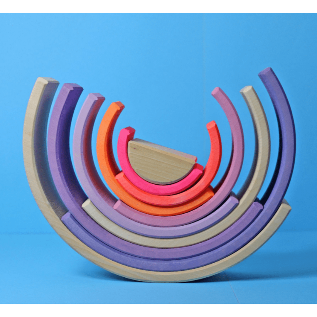 Order Grimm's Rainbow Neon Pink - Wooden Stacking Toy – The Order Grimm's Rainbow Neon Pink - Wooden Stacking Toy – The