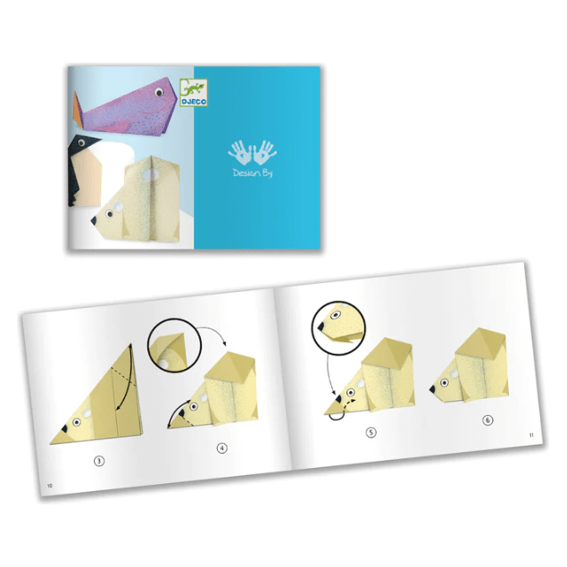 Djeco Polar Animals Origami Paper Craft Kit Puzzles & Mazes Djeco   