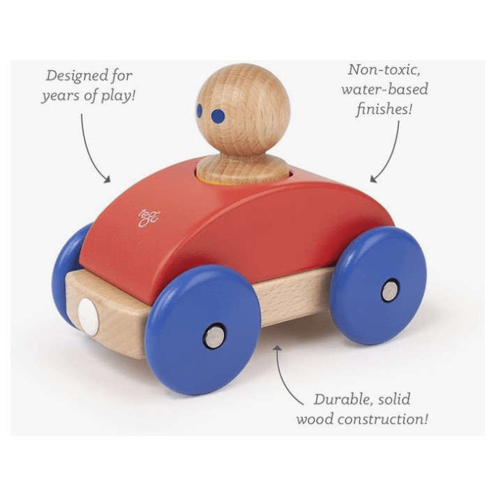 Tegu Magnetic Racer Wooden Toys Tegu Poppy/Blue  