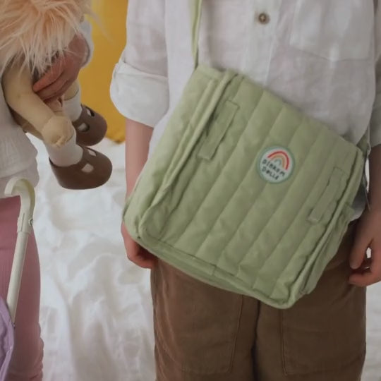 Olli Ella Carrie Convertible Changing Set- Sage Diaper Bag Olliella