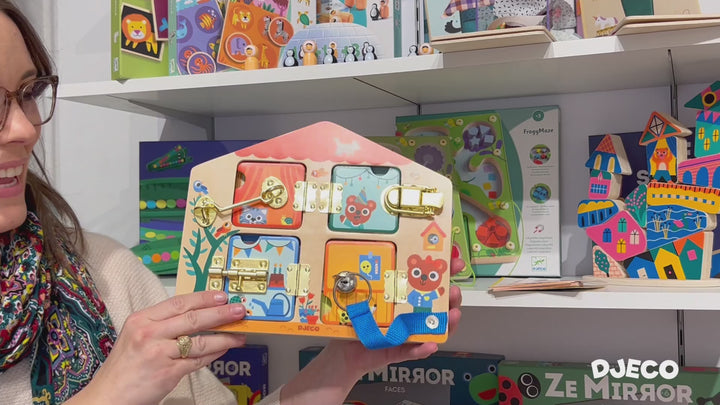 Djeco Cabanalock Wooden Skill Board Puzzles & Mazes Djeco