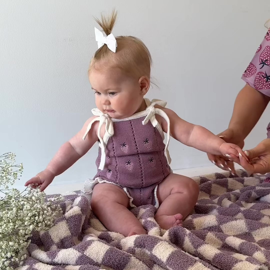 Forever French Knit Ruffle Romper - Matilda Romper Forever French Baby