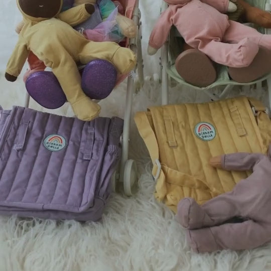 Olli Ella Carrie Convertible Changing Set- Lavender Diaper Bag Olliella