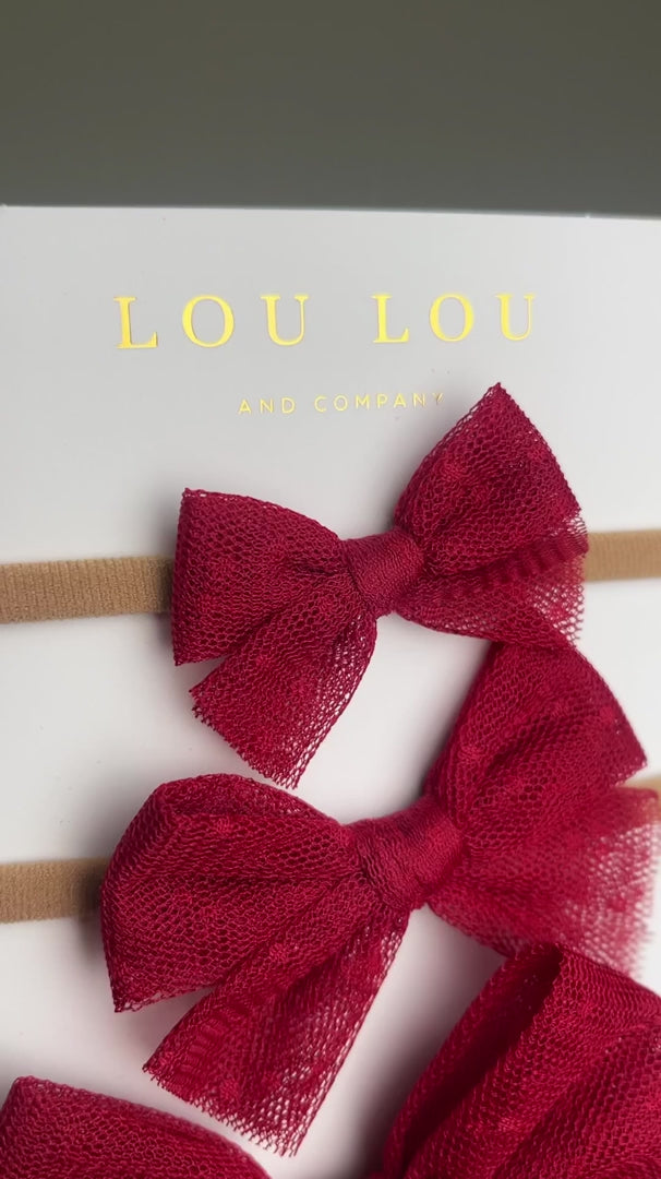 Lou Lou & Company Tull Bow - Headband- Small