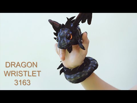 Folkmanis Finger Puppet - Dragon Wristlet, Midnight