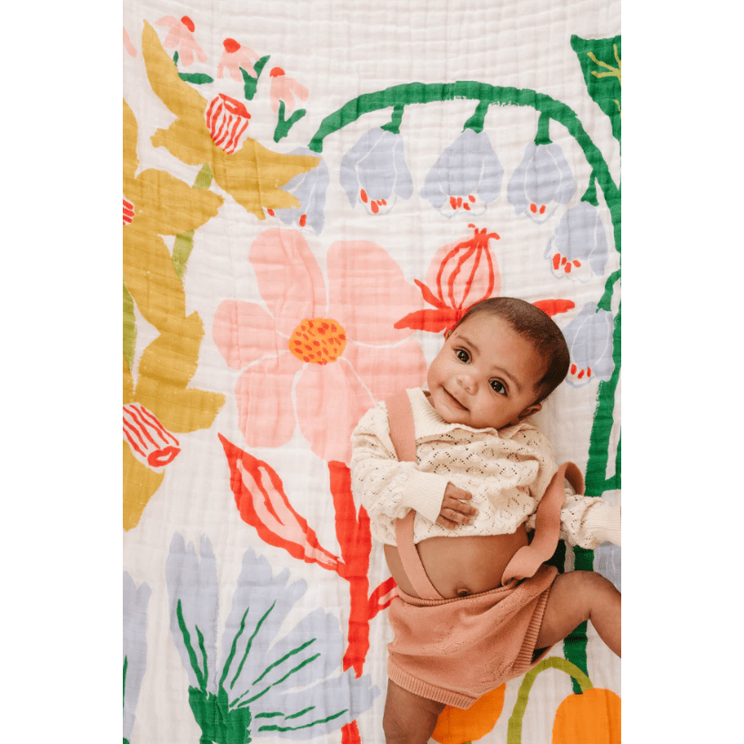 Clementine Kids Cottage Garden Quilt Swaddles & Blankets Clementine Kids   