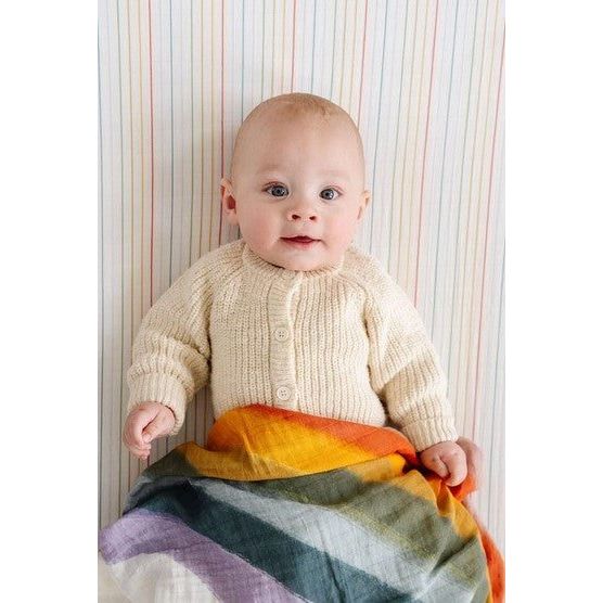 Clementine Kids Rainbow Stripe Crib Sheet Baby Bedding Clementine Kids