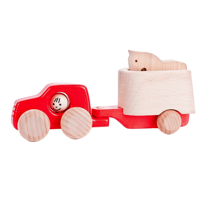 Bajo 4WD with Trailer and Horse - Red Vehicles Bajo   