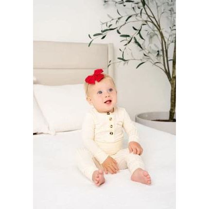 Lou Lou & Company - Heirloom Bow - Red Corduroy Headband