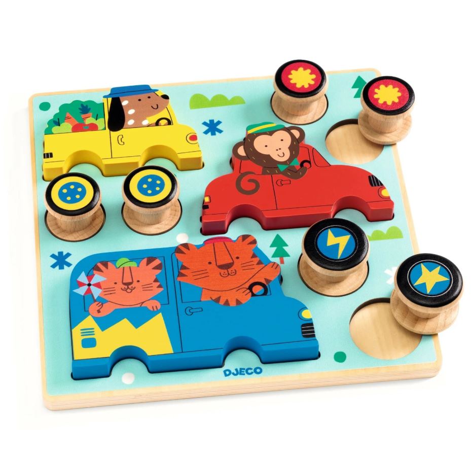 Djeco Puzz &amp; Roll Color Wooden Puzzle