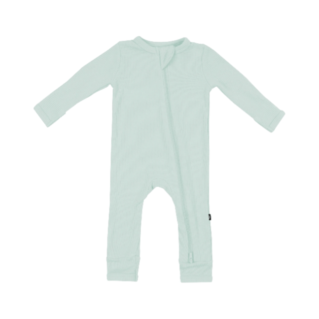 Kyte Baby Ribbed Zippered Romper Romper Kyte Baby NB Sage 