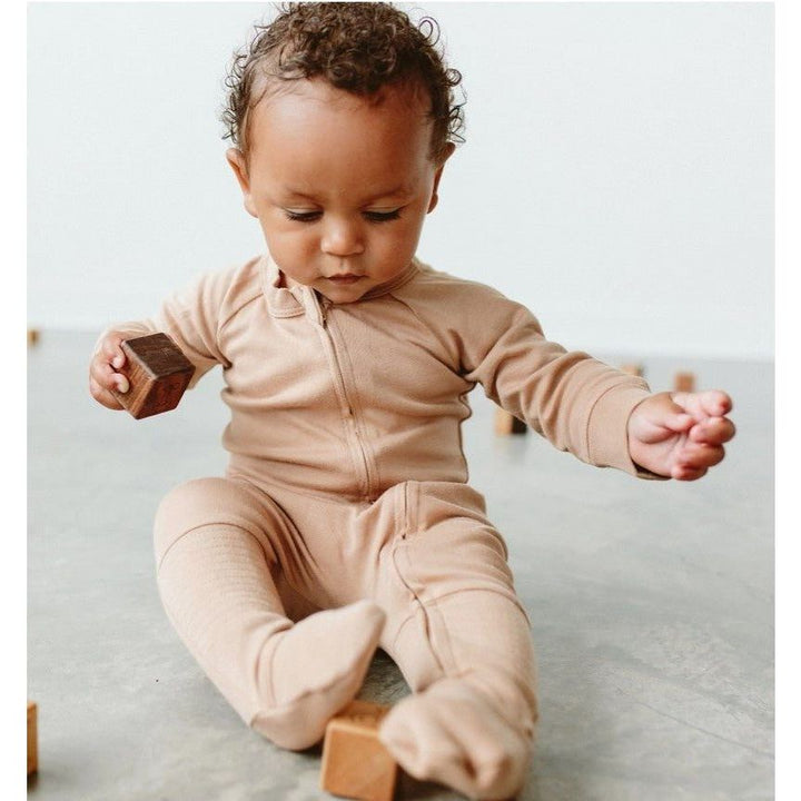 Goumi Footies 0-3M Footie Goumikids 0-3M Sandstone