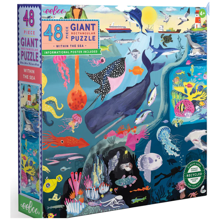 eeBoo Within the Sea 48 Pc Giant Puzzle Puzzles & Mazes eeBoo   